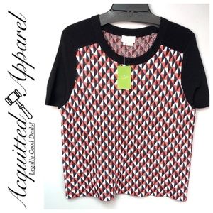 NWT Kate Spade  Flying Kites Short Sleeve Sweater Top NWT